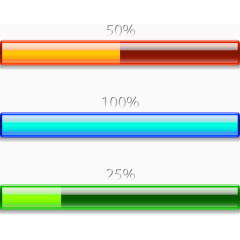 矢量蓝色进度条