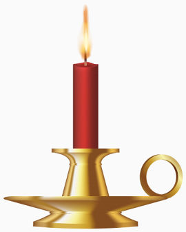 红色蜡烛烛台