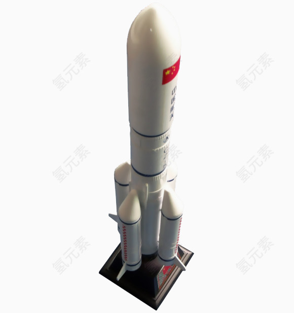 白色火箭模型