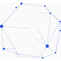 蓝色线条圆形几何不规则图形