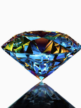蓝色大颗钻石