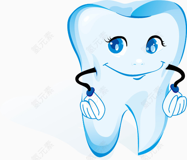 矢量牙齿 牙膏广告 薄荷叶 保护牙齿