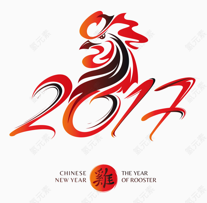 2017年鸡年艺术字