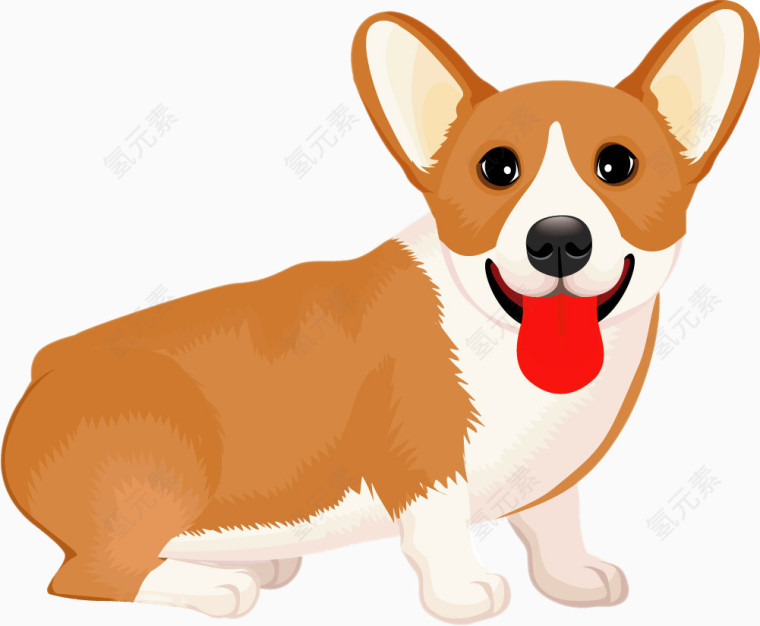 红色舌头的狗