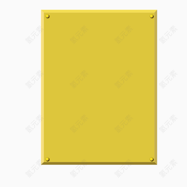 矢量布告栏黄色矩形质感
