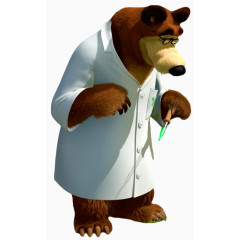 大熊医生准备扎针了