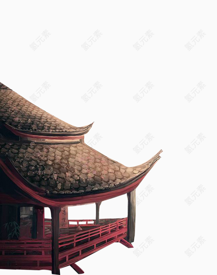中国风房屋屋顶