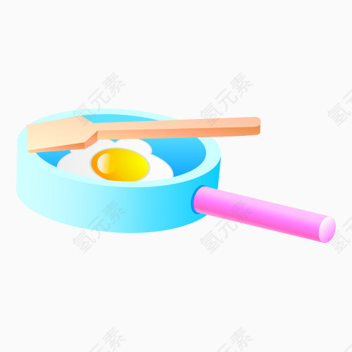 煎鸡蛋矢量素材