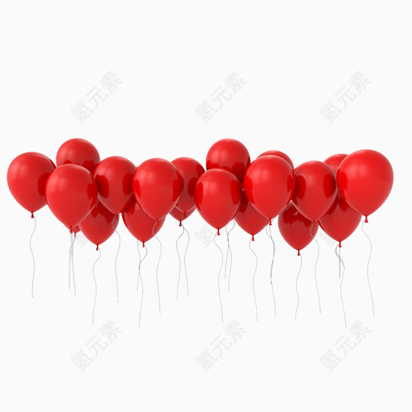 红色气球唯美
