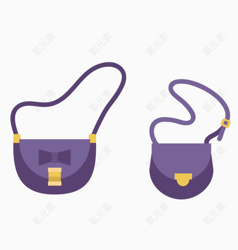 矢量紫色挎包
