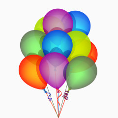 卡通彩色生日快乐气球