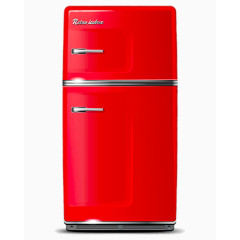大红色冰箱