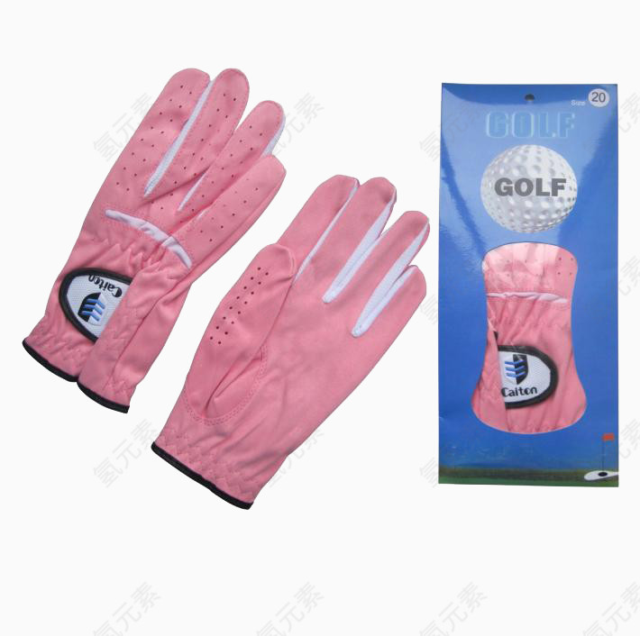 粉色布料保暖棉手套