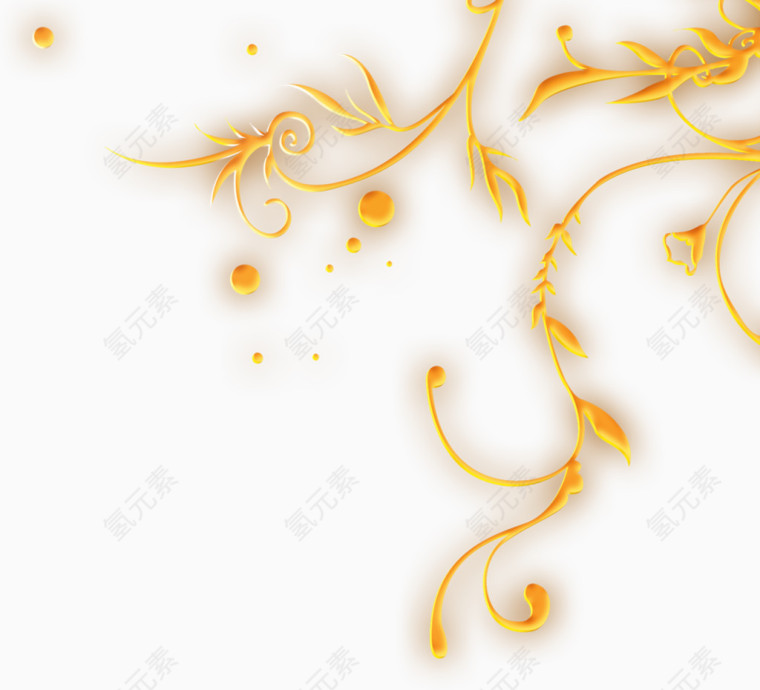 金色的花边装饰底纹