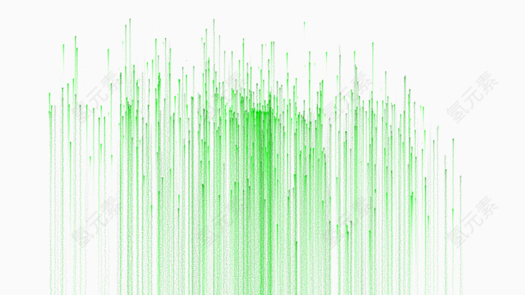绿色粒子汇聚线条划过