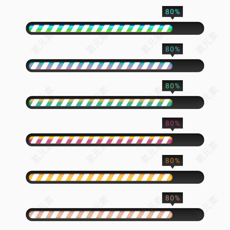 糖果条风格网页进度条