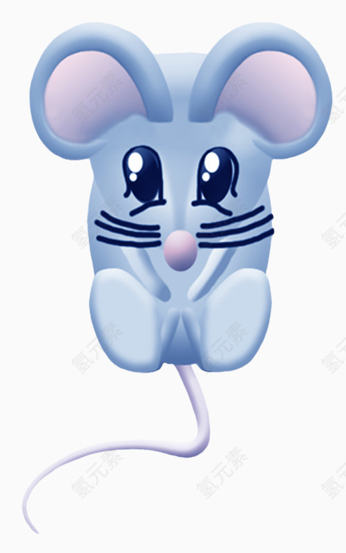 蓝色可爱小老鼠