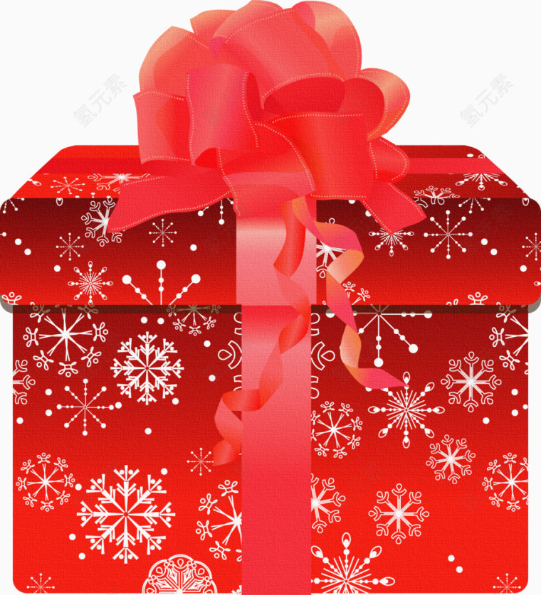 红色圣诞元素礼盒
