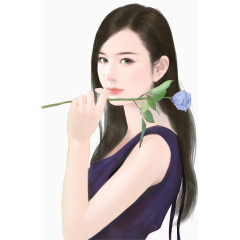 美女玫瑰花