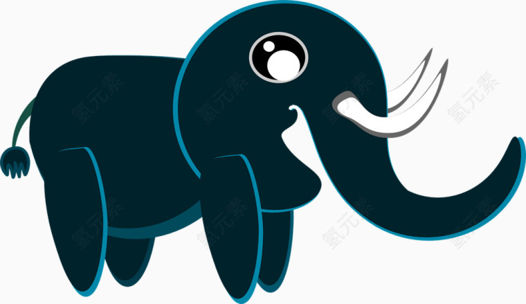 深蓝色的大象