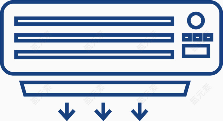 矢量蓝色空调风