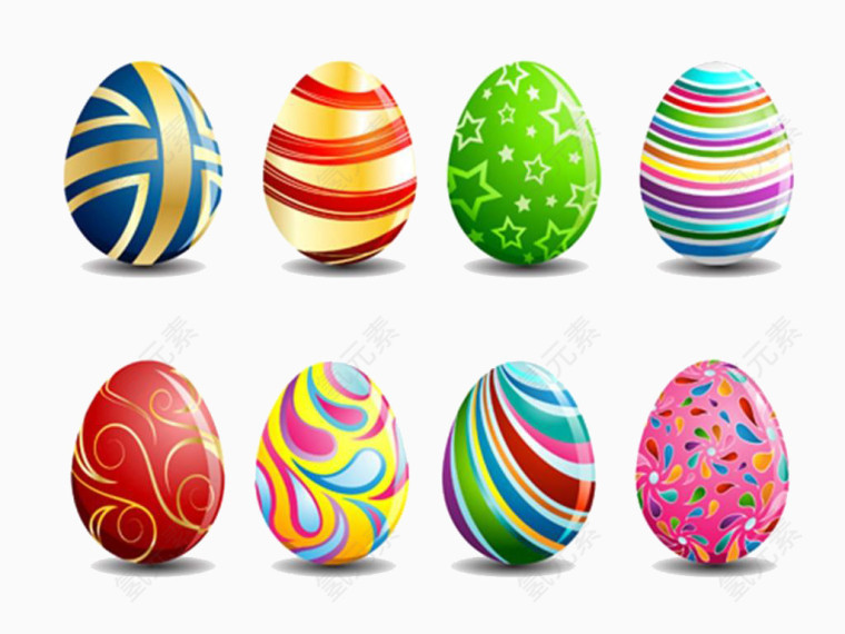 各式各样的复活节彩蛋