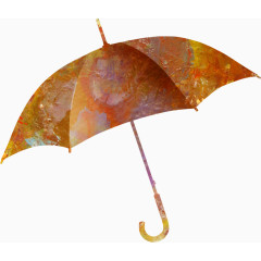 橙色花纹雨伞