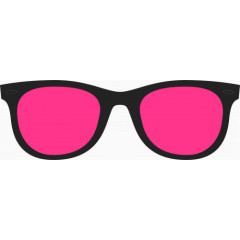 粉色镜片眼镜