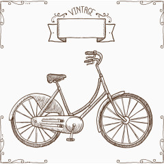 手工绘制的自行车