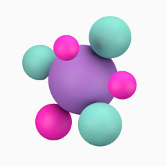 彩色3D球体背景矢量素材