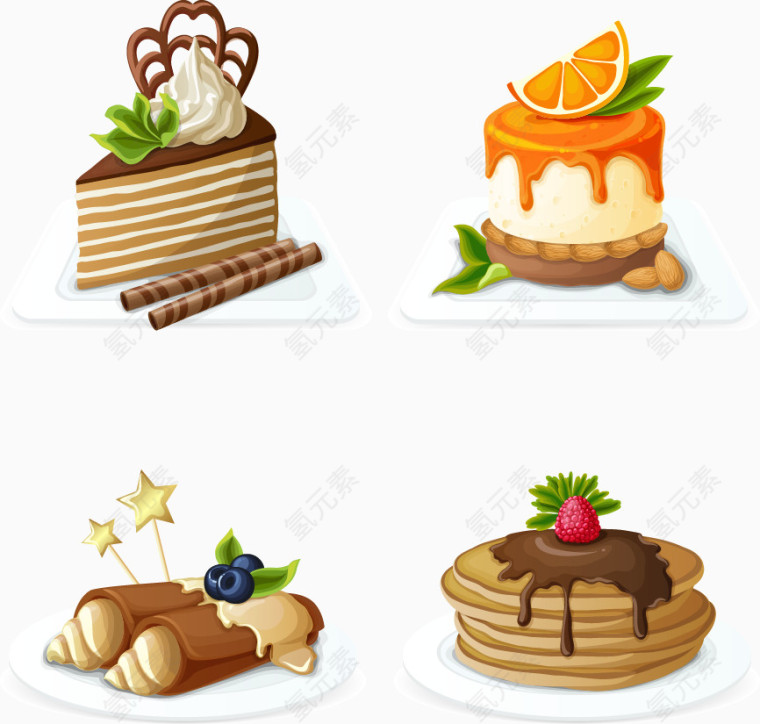 四款美味蛋糕设计