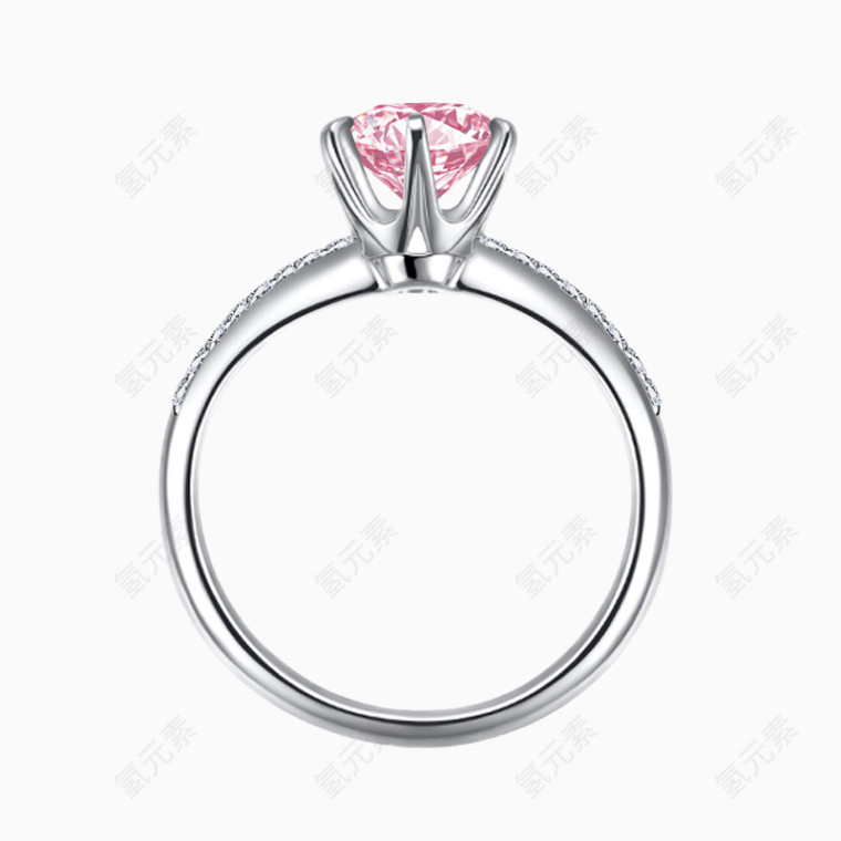 粉色钻戒宝石戒指