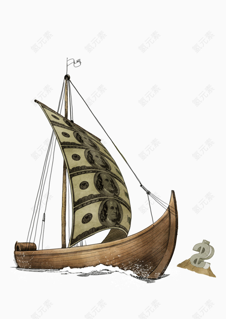航海的帆船