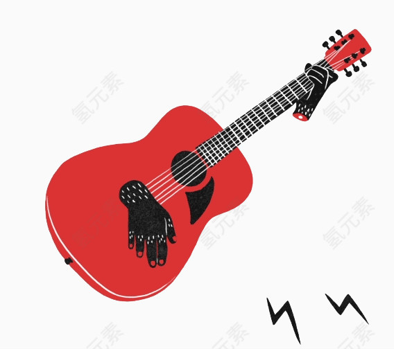 红色的吉他