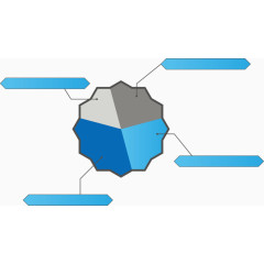 矢量PPT设计创意多边形数据图表