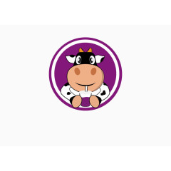 紫色奶牛徽章