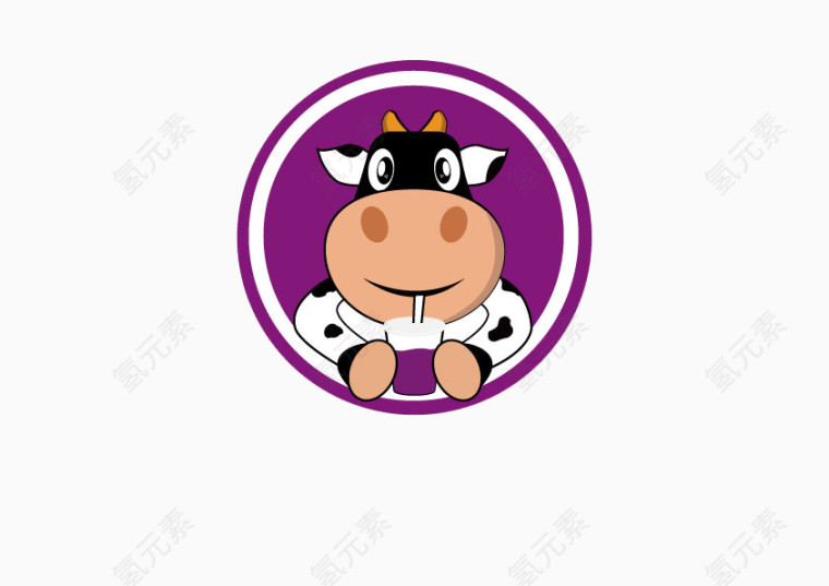 紫色奶牛徽章