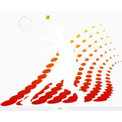 网球远动员手绘图形免扣素材