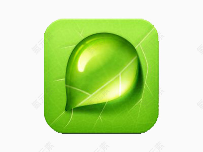绿色水滴icon图标