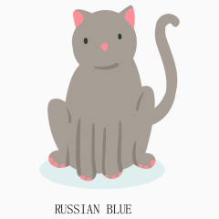 俄罗斯蓝猫矢量素材