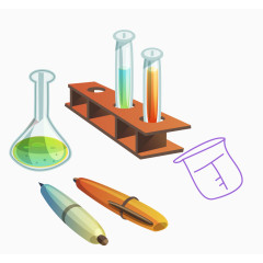 矢量实验室器材素材