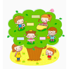 孩子和树木