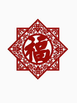 中国风福字矢量图