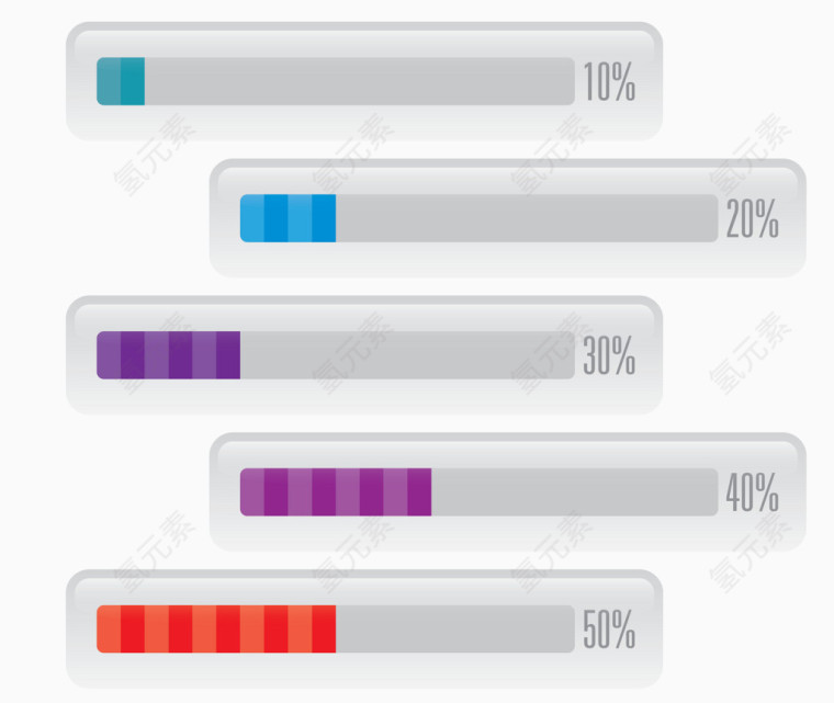创意进度条矢量元素