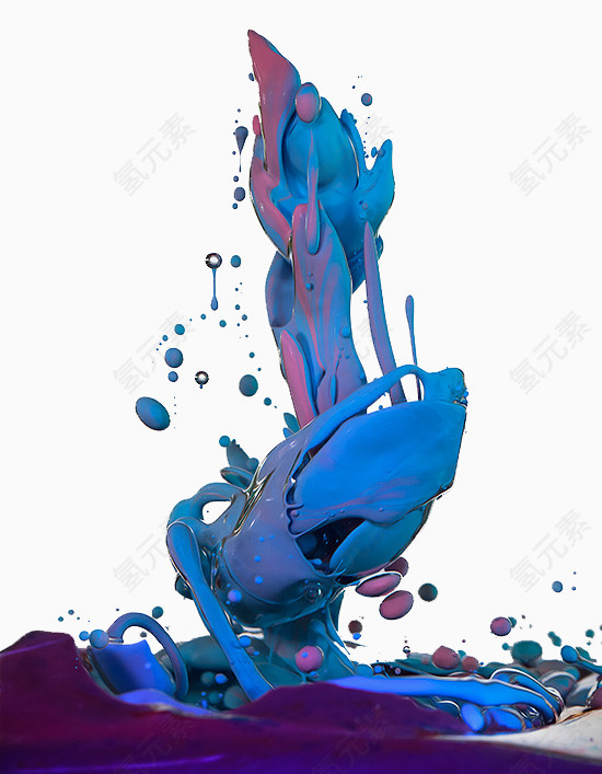 蓝色液体艺术