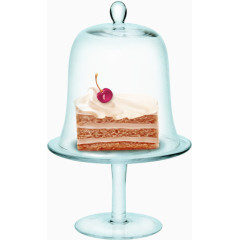 手绘玻璃罩里面的蛋糕