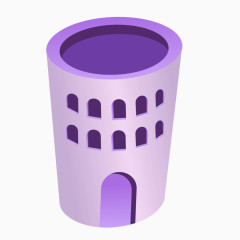 紫色的高塔素材