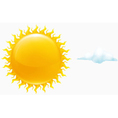 太阳阳光卡通海报促销素材