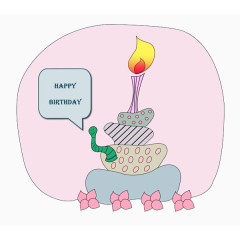 卡通蛋糕素材