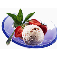 草莓奶球冰激凌